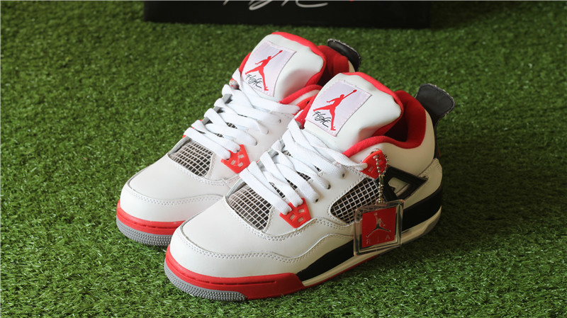 Authentic Air Jordan 4 Retro Fire Red GS